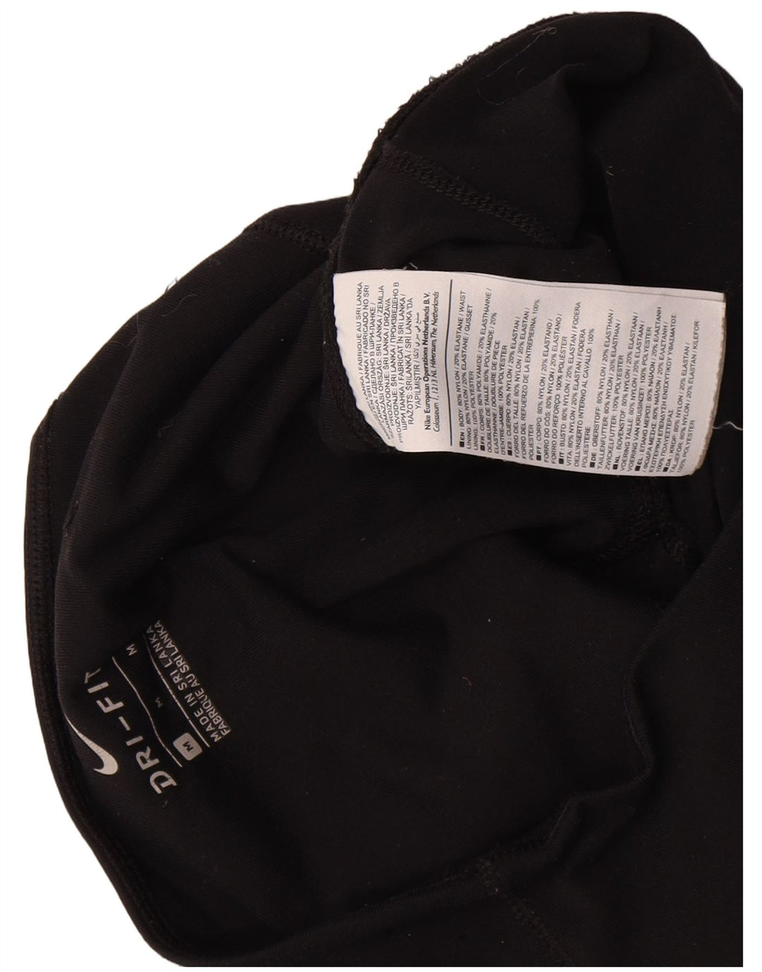 Damskie legginsy Nike Dri Fit UK 12, średni czarny nylon