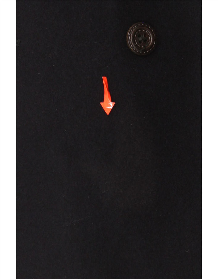 Vintage męski płaszcz Sherpa z podwójnymi piersiami UK 36, mały granatowy