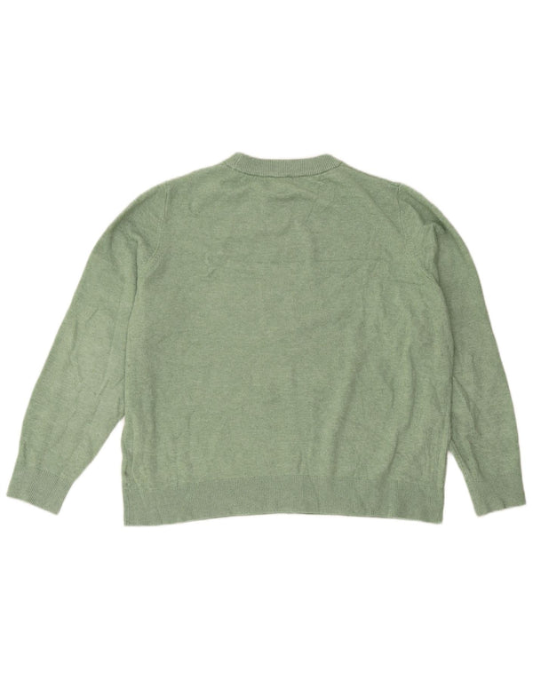 Marks & Spencer Damski sweter oversize z okrągłym dekoltem, UK 16, duży zielony