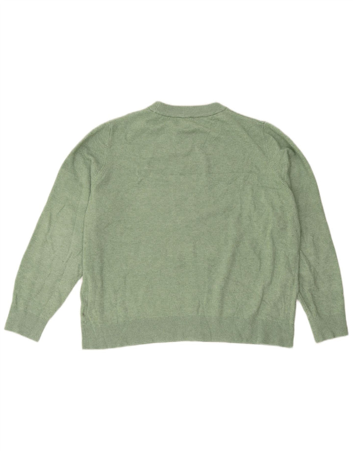 Marks & Spencer Damski sweter oversize z okrągłym dekoltem, UK 16, duży zielony