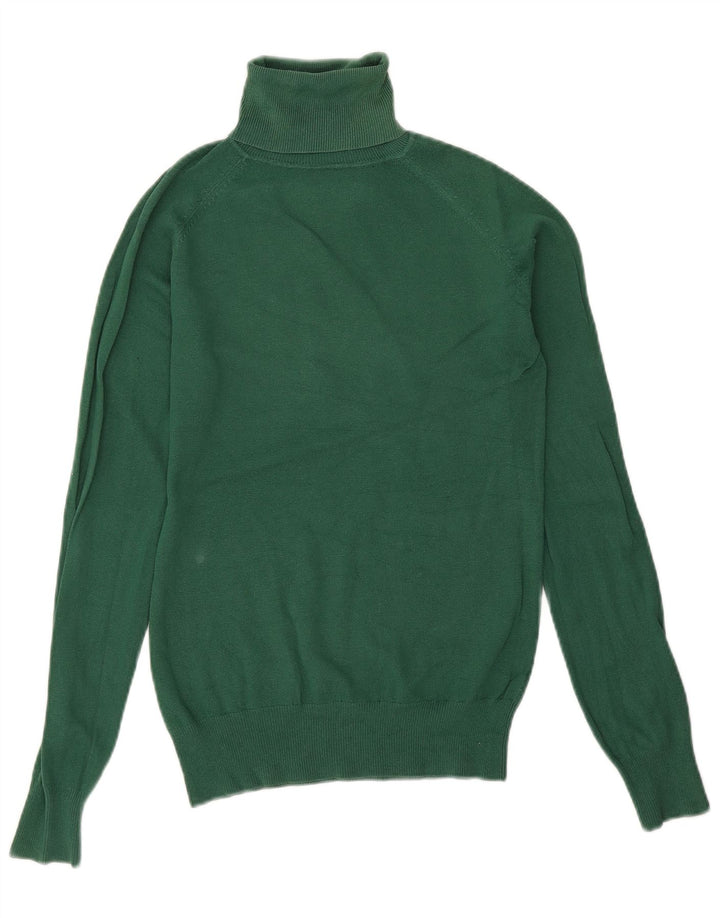 Sweter damski Zara z wywijanym dekoltem UK 14, duży zielony