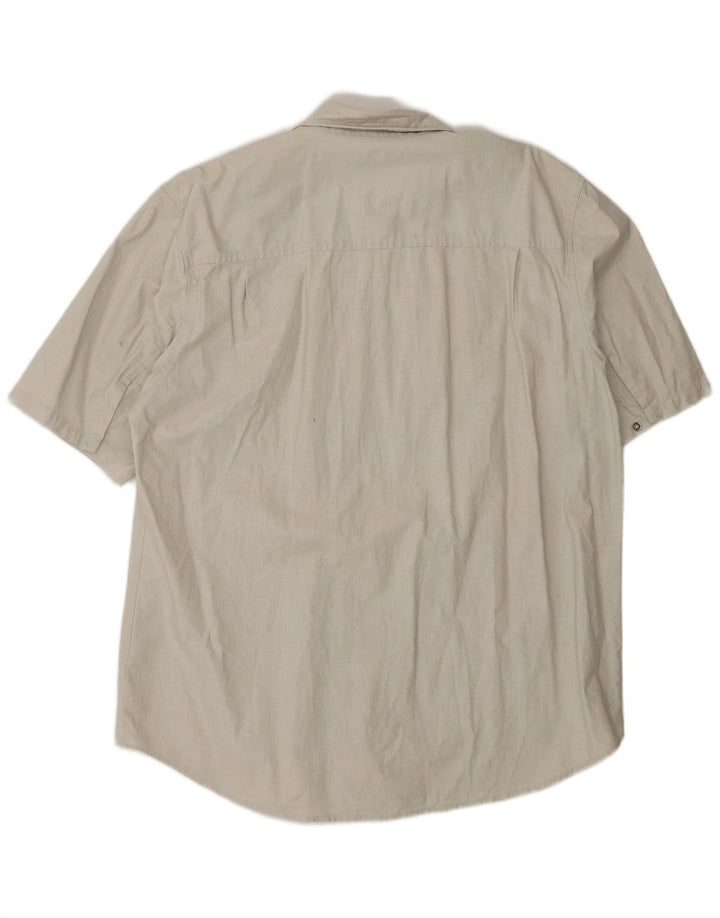 Koszula męska z krótkim rękawem LEVI'S XL, szara lniana