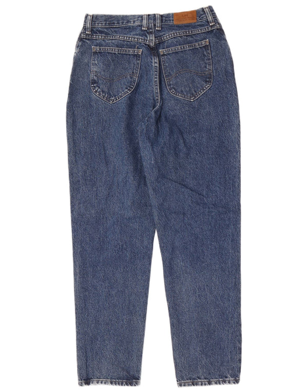 Damskie jeansy Lee z wysokim stanem, zwężane US 10 Medium W26 L29, niebieska bawełna