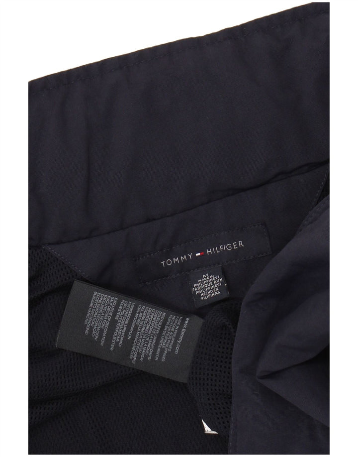 Męska kurtka bomberka z kapturem TOMMY HILFIGER UK 38, średni granatowy nylon