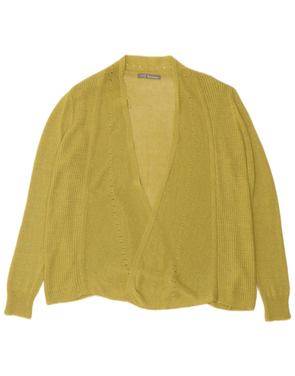 Marks & Spencer Damski sweter rozpinany UK 16, duży, zielony, wiskoza