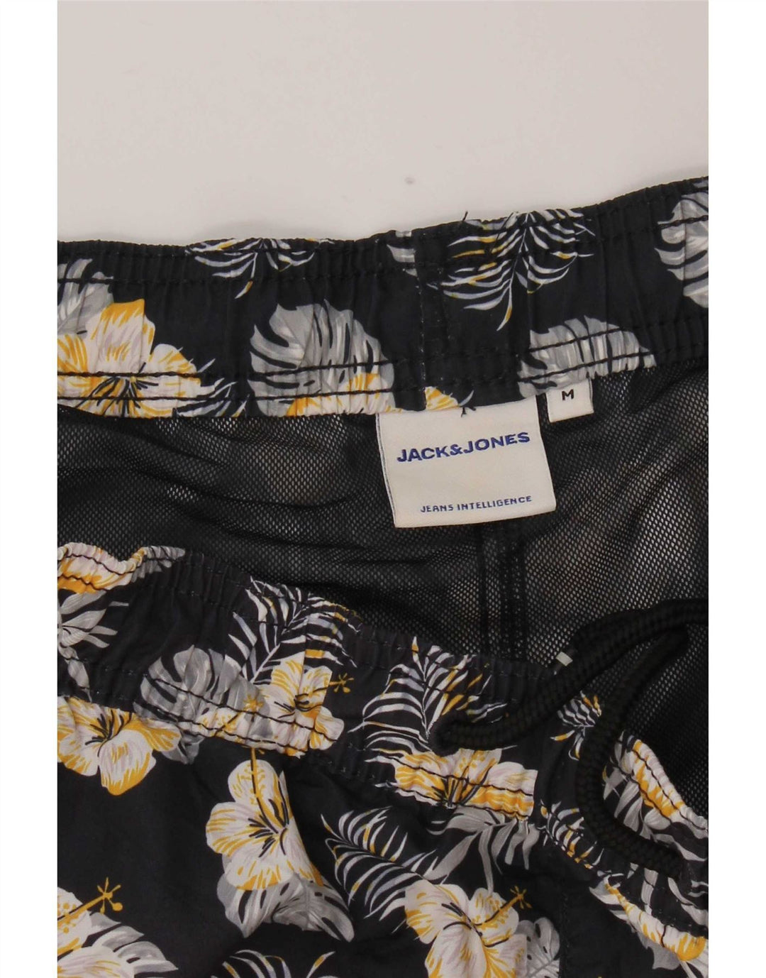 Męskie spodenki kąpielowe Jack & Jones, średni granatowy, kwiatowy poliester