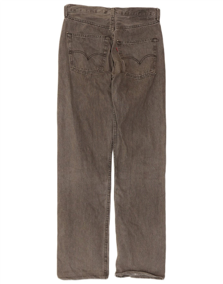 Męskie proste dżinsy Levi's W30 L34 Szara bawełna