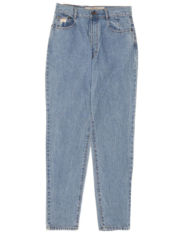 Vintage damskie dżinsy z wysokim stanem IT 48 XL W30 L32 niebieska bawełna