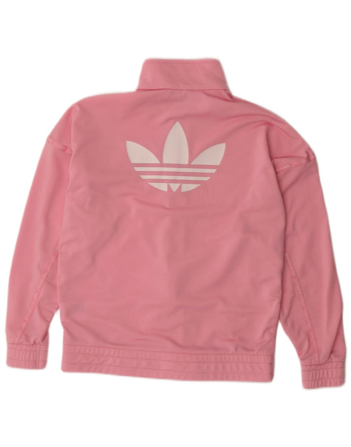 Kurtka dziewczęca Adidas z graficznym dresem, 11-12 lat, różowy poliester