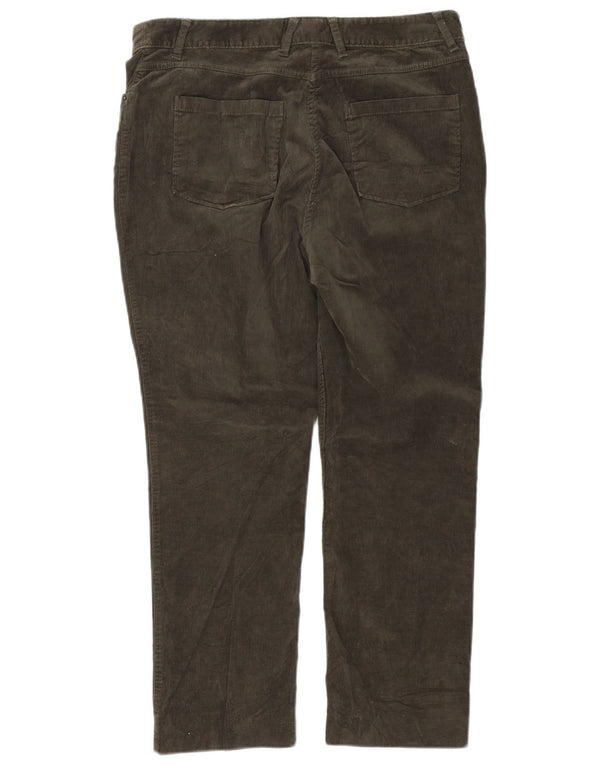 Spodnie sztruksowe Marks & Spencer proste UK 14 duże W34 L26 Khaki