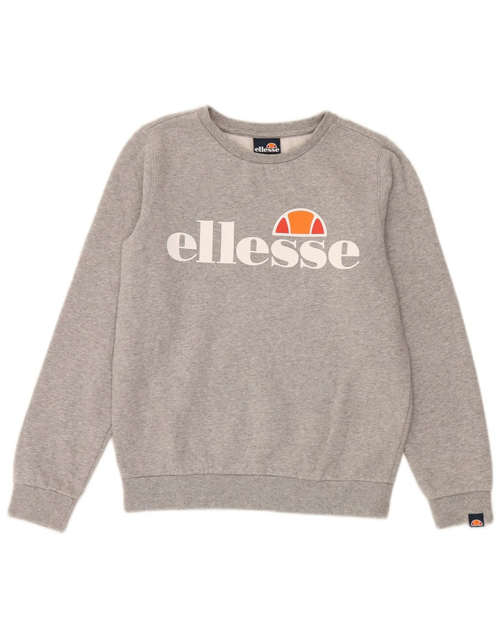 Bluza chłopięca Ellesse z grafiką, 12-13 lat, szara bawełna