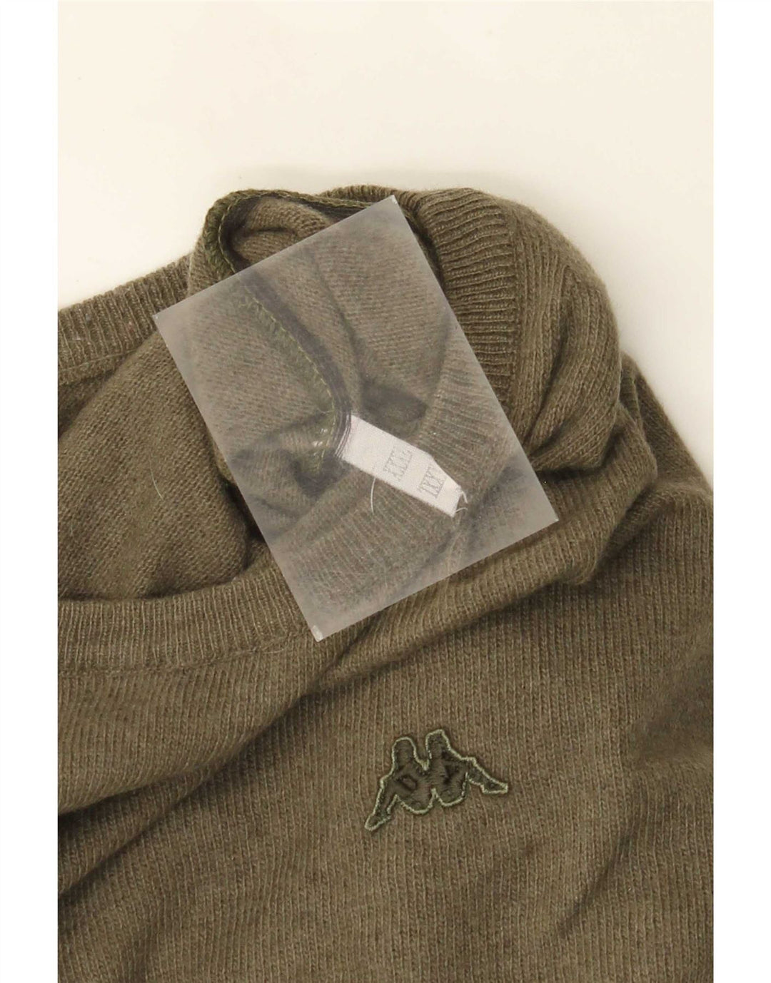 Męski sweter z okrągłym dekoltem Kappa 3XL, wełna khaki