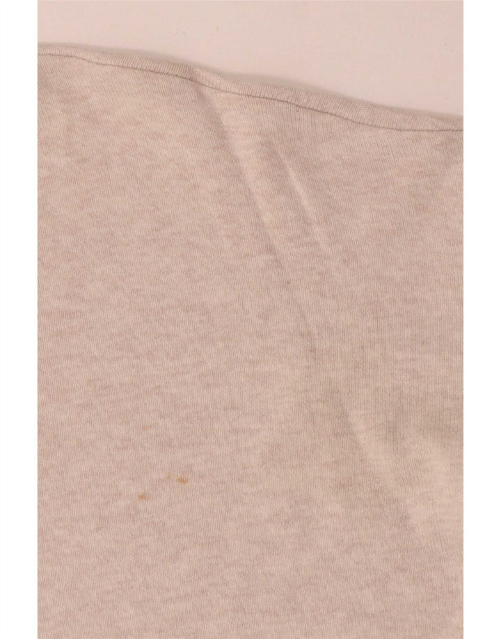 Damski sweter oversize z dekoltem w łódkę Zara UK 14 średni beż