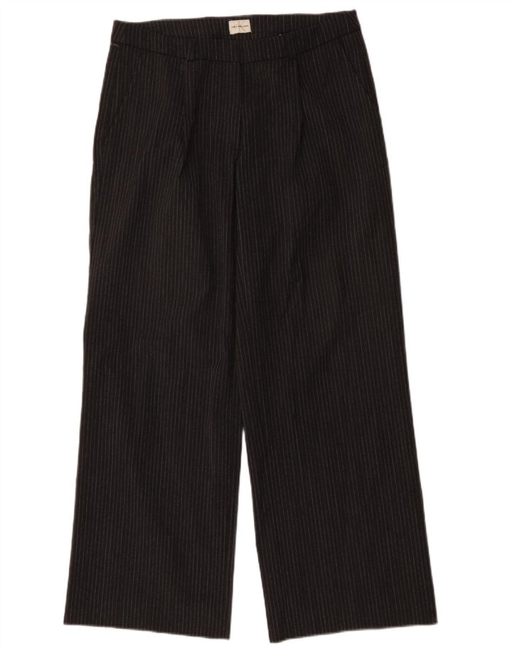 Damskie proste spodnie chino CALVIN KLEIN W30 L31 Szary poliester w paski