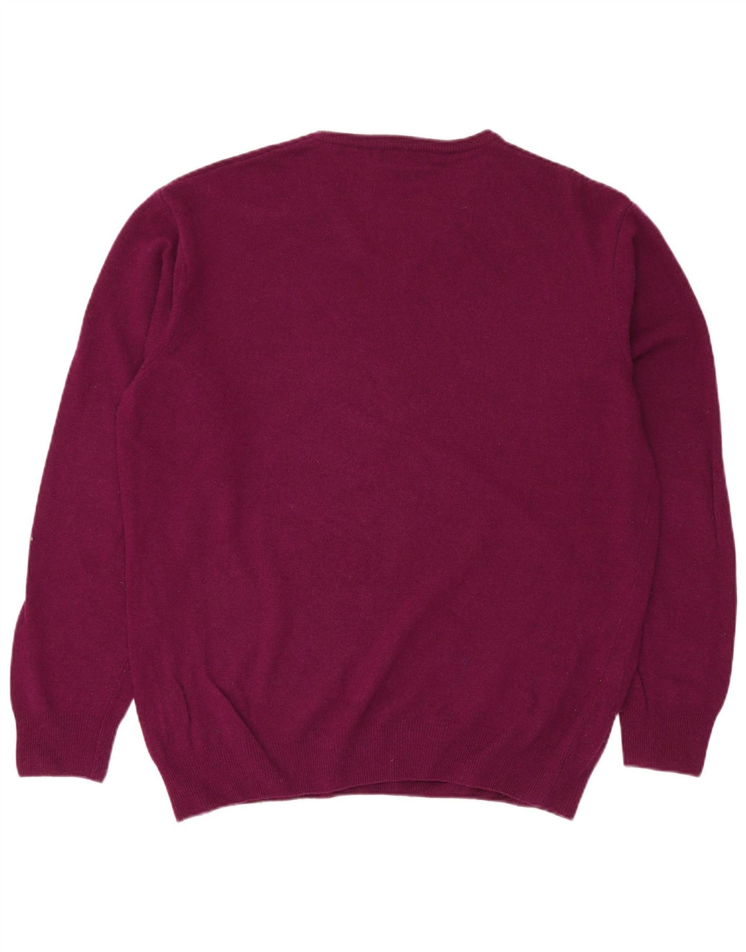 Męski sweter KAPPA z dekoltem w kształcie litery V, 2XL, fioletowa wełna owcza