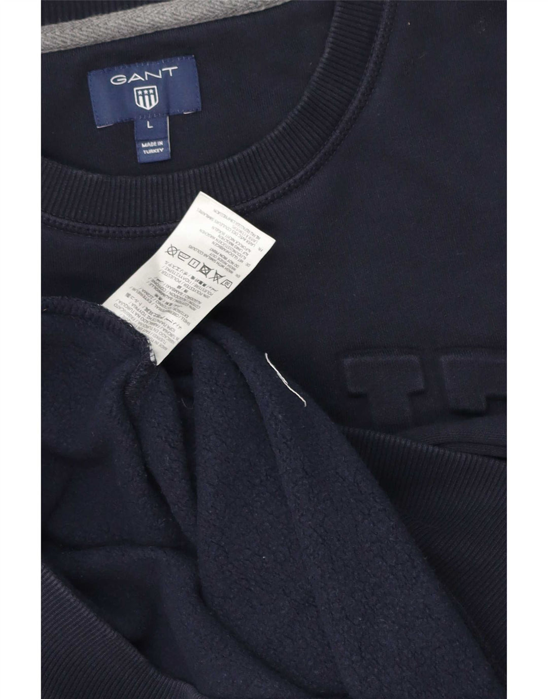 Męska bluza z grafiką Gant, duża, granatowa, bawełniana