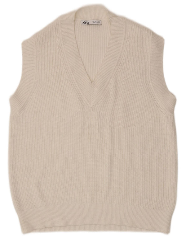 Damski podkoszulek Zara Vest UK 16 Large, biała wiskoza