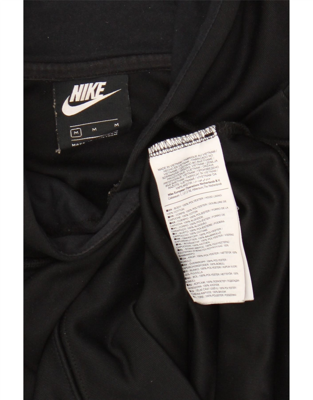 Damski sweter z kapturem Nike Graphic Oversize UK 14, średni czarny poliester