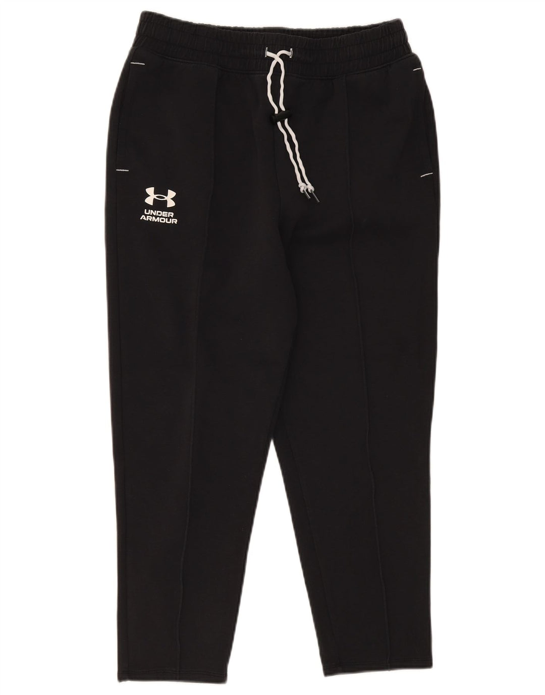 Męskie spodnie dresowe Under Armour Crop, średniej wielkości, czarne, bawełniane