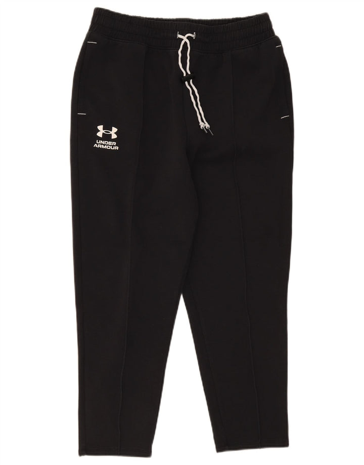 Męskie spodnie dresowe Under Armour Crop, średniej wielkości, czarne, bawełniane