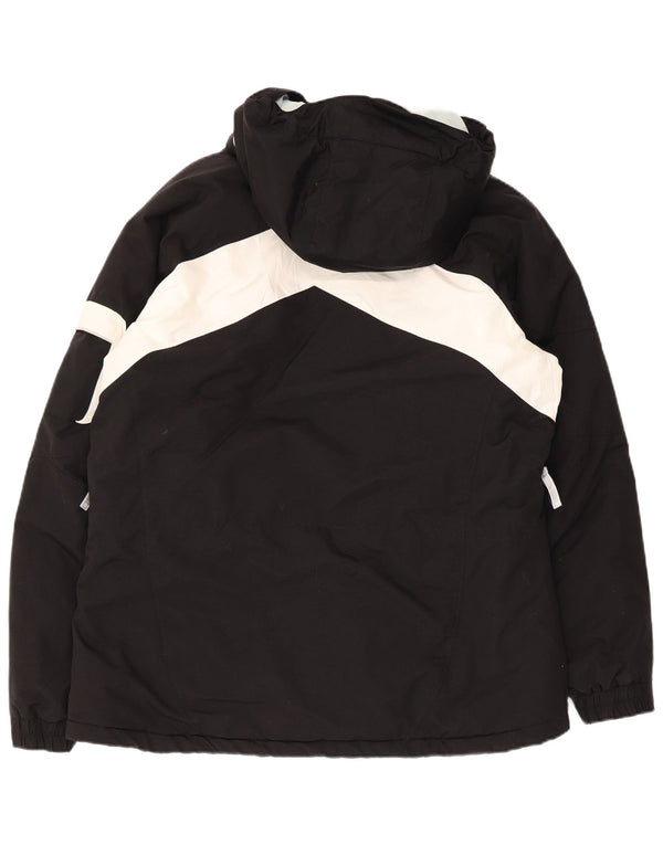 Damska kurtka narciarska z kapturem Columbia UK 18 XL Czarny nylon z blokami kolorów