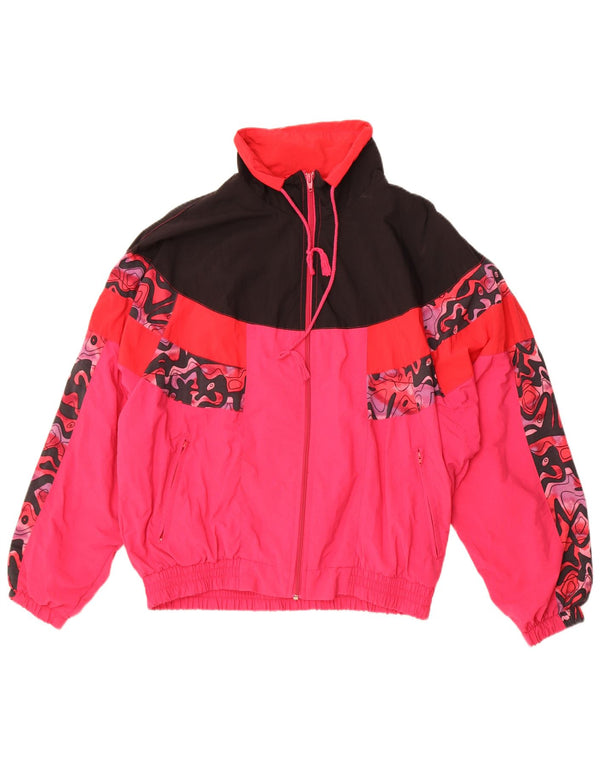 Męska kurtka dresowa Shamp IT 48/50 Średnioróżowy poliamid z blokami kolorów