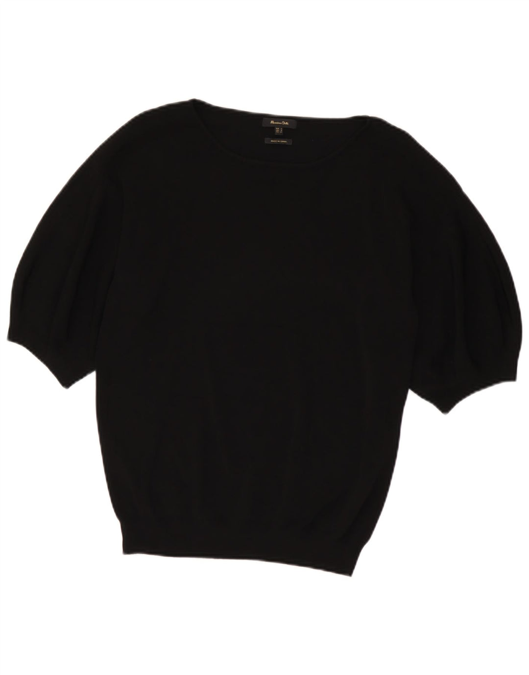 Sweter damski Massimo Dutti z dekoltem w łódkę UK 10, mały, czarny