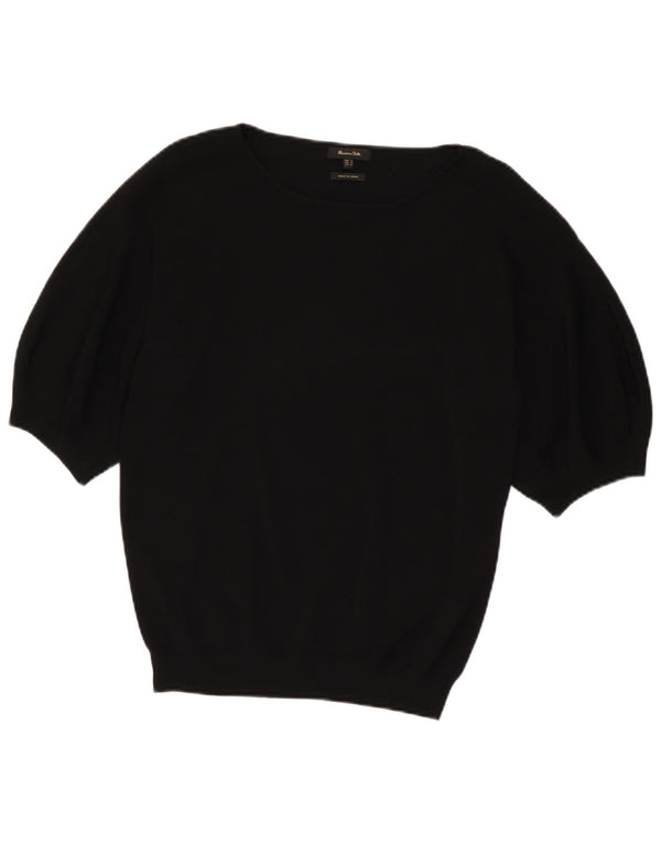 Sweter damski Massimo Dutti z dekoltem w łódkę UK 10, mały, czarny