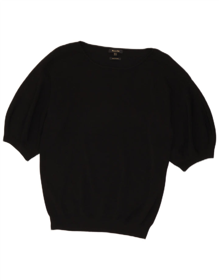 Sweter damski Massimo Dutti z dekoltem w łódkę UK 10, mały, czarny