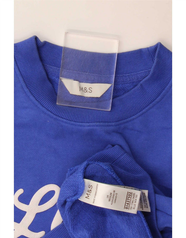 Damski sweter Marks & Spencer Lisbon Graphic, UK 14, średni niebieski