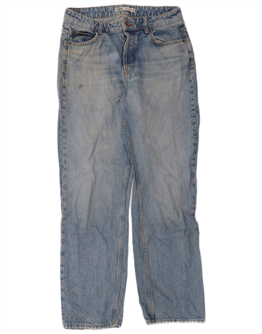 Damskie proste dżinsy Zara EU 38 Small W28 L28 Niebieskie