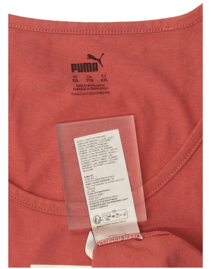 Męska kamizelka z grafiką Puma 2XL Różowa bawełna