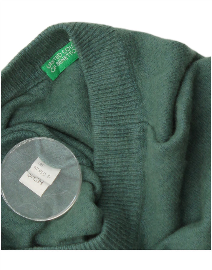 Damski sweter oversize Benetton z okrągłym dekoltem UK 10 Small Green