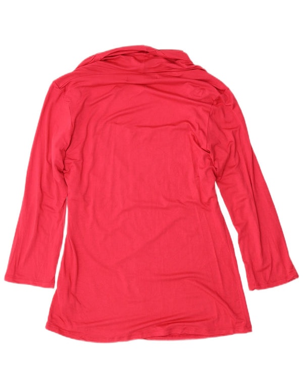 Damska bluzka z rękawem 3/4 Zara UK 18 XL Różowa wiskoza