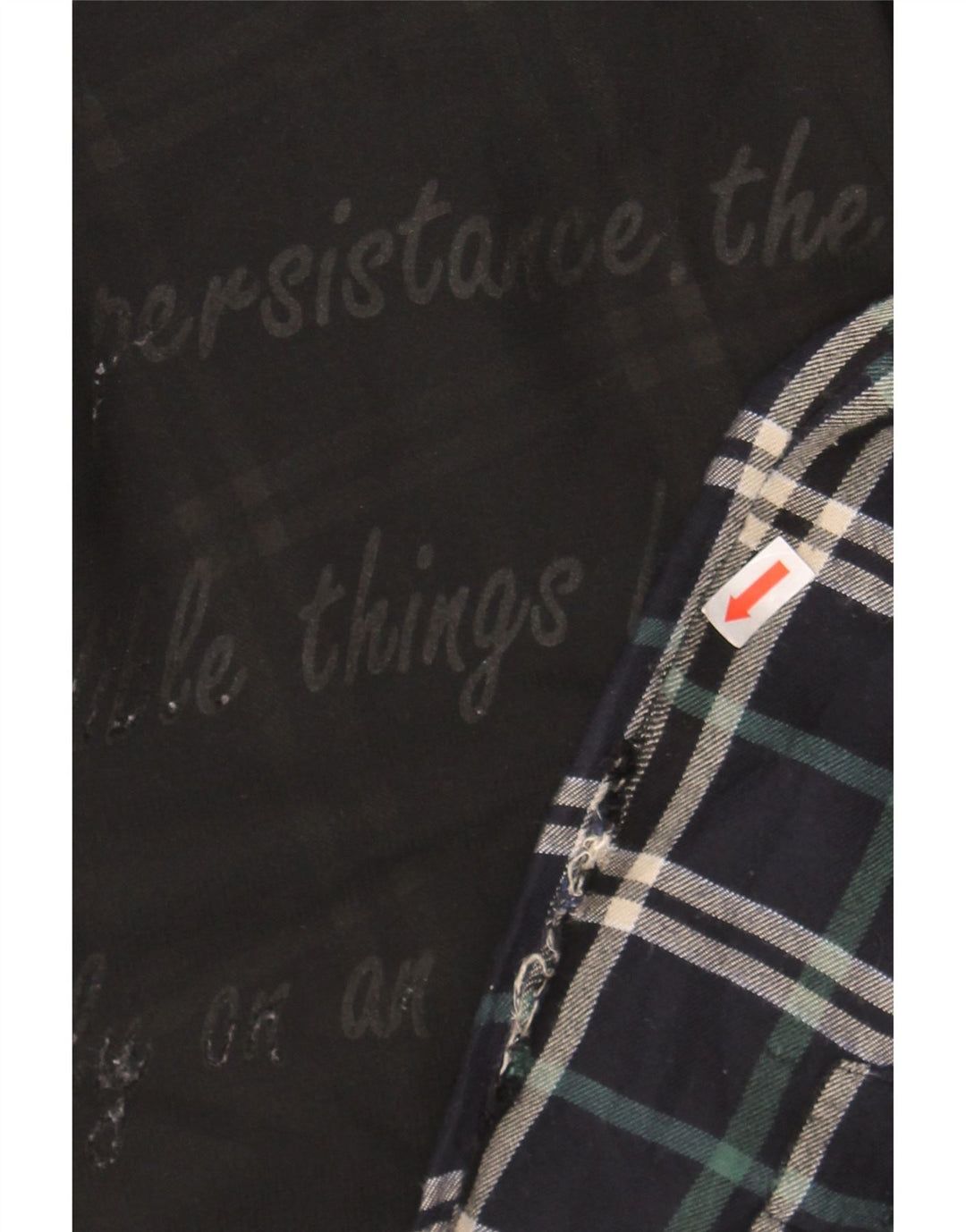 DESIGUAL Womens Flannel Shirt UK 12 Medium Navy Blue Check Vintage Desigual and Second-Hand Desigual from Messina Hembry 