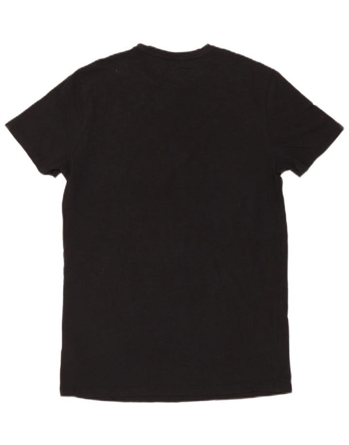 T-shirt męski Diesel, średni czarny, bawełniany