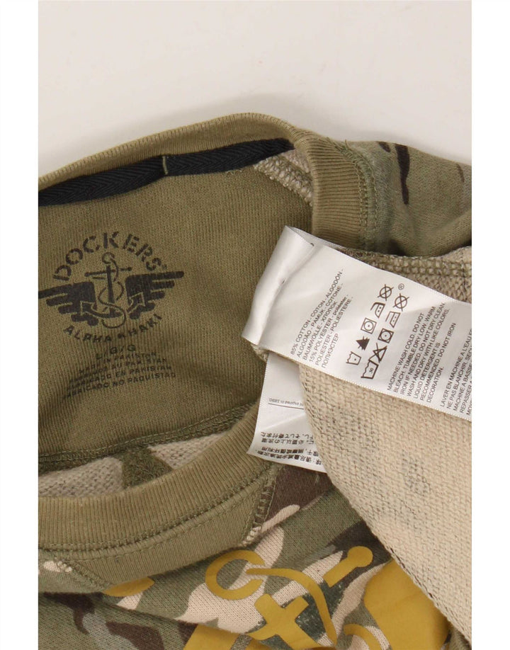 Męska bluza z grafiką Dockers, duża, zielona, kamuflażowa