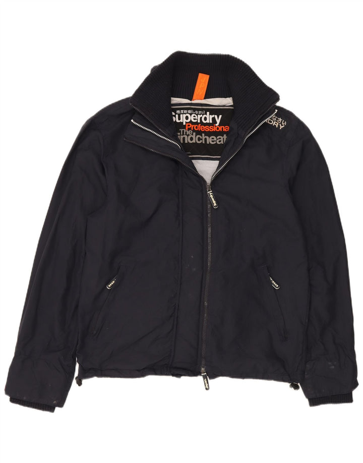 Męska kurtka przeciwdeszczowa SUPERDRY The Windcheater Graphic UK 40, duża, granatowa