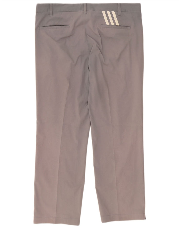 Adidas Męskie Proste Spodnie Chino W38 L29 Szary Poliester