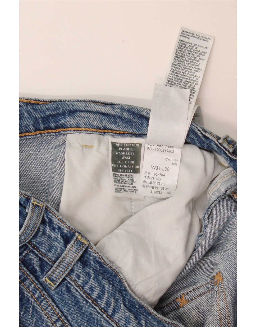 Damskie jeansy Levi's Ribcage Bell Flared W31 L30 Niebieskie bawełniane