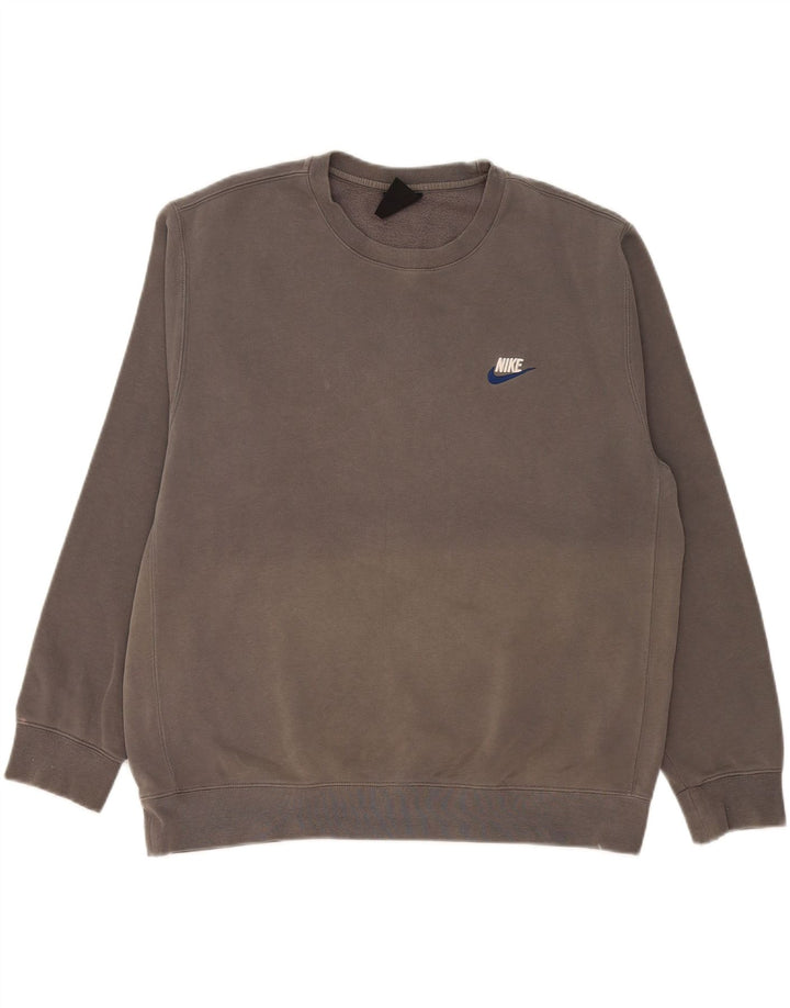 Męska bluza dresowa Nike, duża, szara, bawełniana