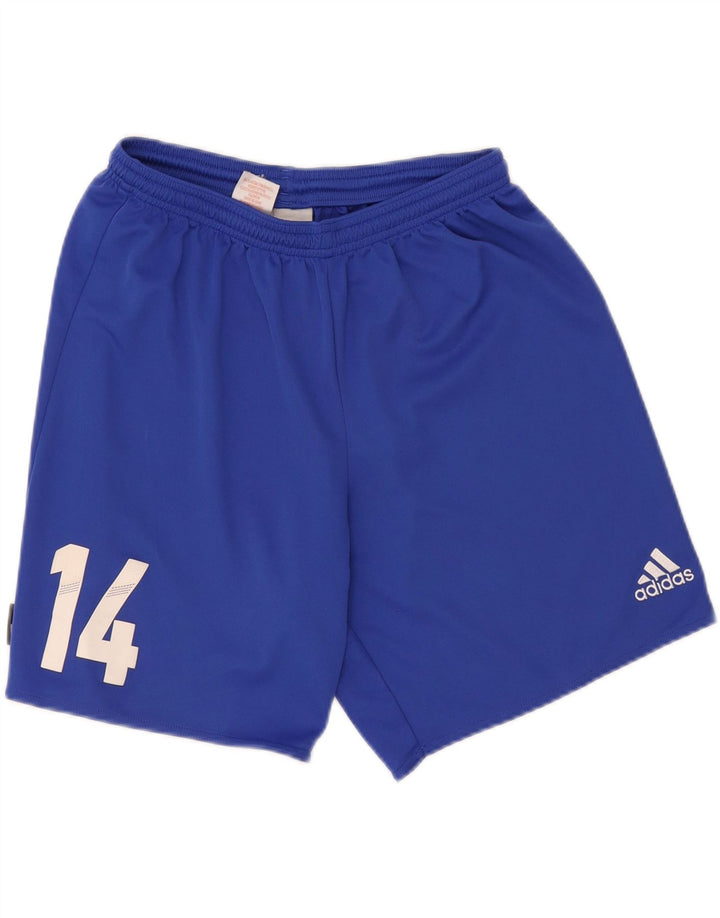 ADIDAS Mens Graphic Sport Shorts Medium Blue Polyester Vintage Adidas and Second-Hand Adidas from Messina Hembry 