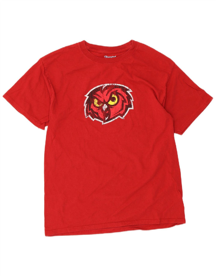 Męski T-shirt Champion z grafiką, średni czerwony