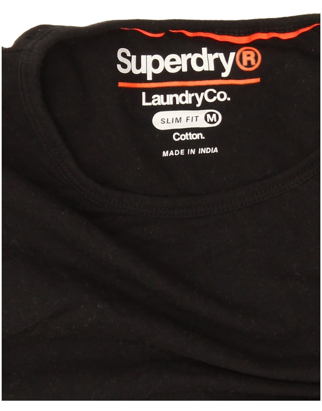 Męski T-shirt Superdry o dopasowanym kroju, średni czarny, bawełniany