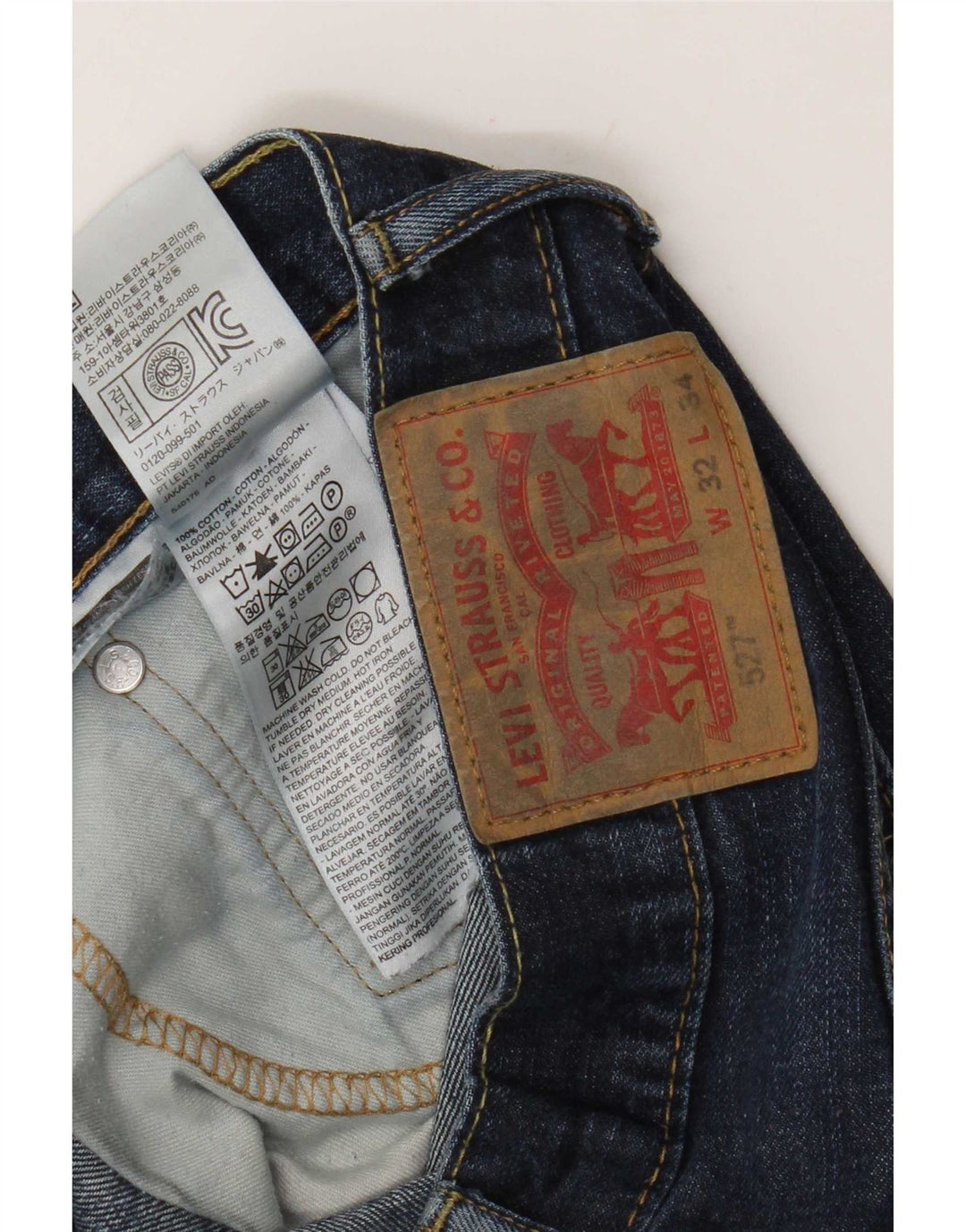 Męskie jeansy Levi's Bootcut W32 L28 Niebieska bawełna