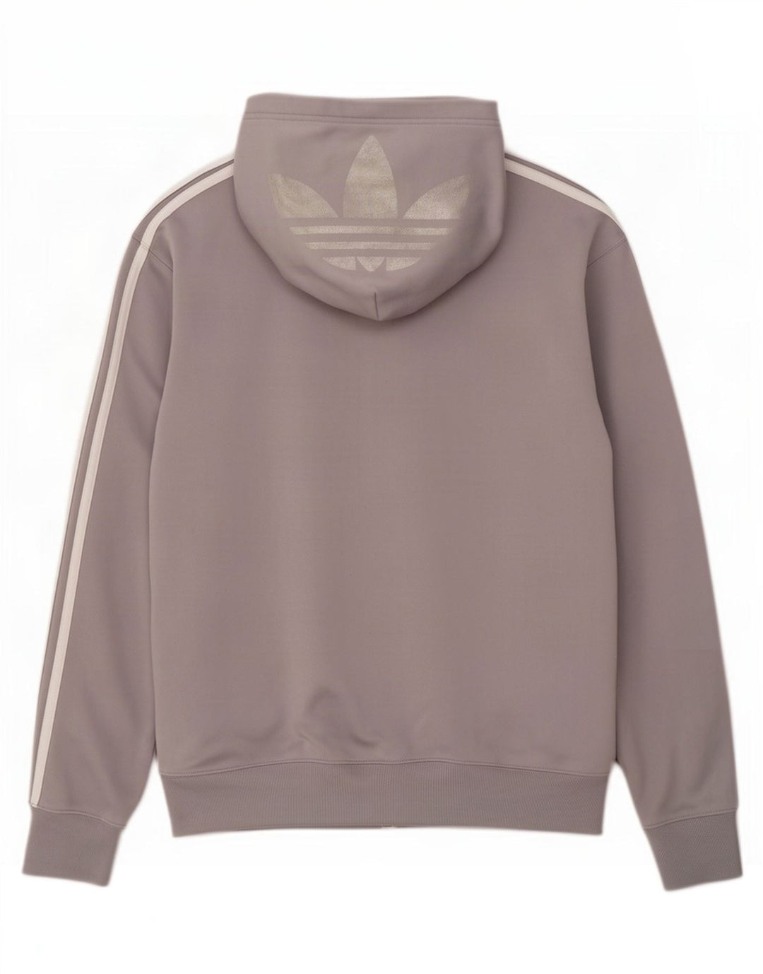 Męski sweter z kapturem Adidas z grafiką i zamkiem XL, szary poliester
