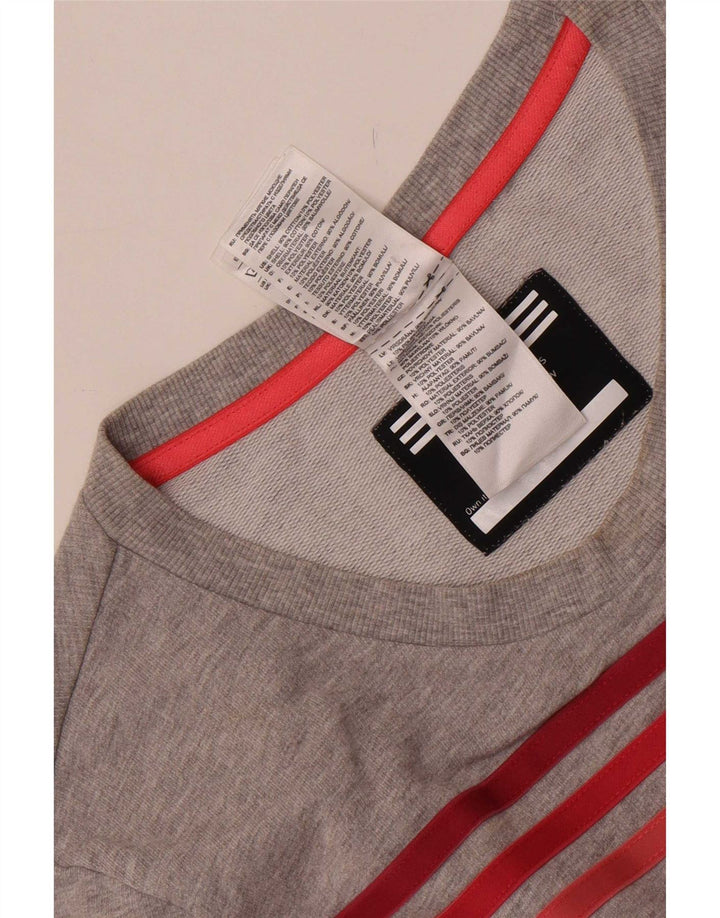 Damska bluza Adidas Jumper UK 12/14 Średnia szara, nakrapiana bawełna