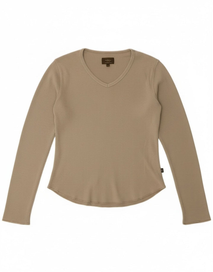 Damski top Calvin Klein z długim rękawem, UK 14, średnio zielony, bawełniany