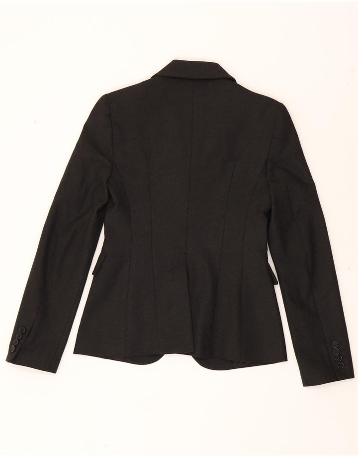 BENETTON Womens 2 Button Blazer Jacket IT 38 XS Black Polyester Vintage Benetton and Second-Hand Benetton from Messina Hembry 