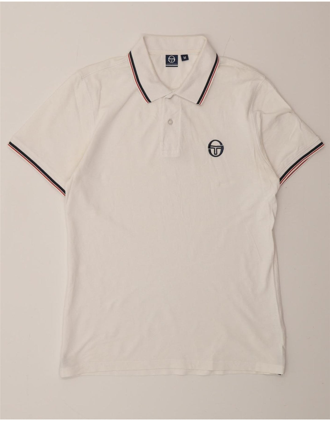 Męska koszulka polo SERGIO TACCHINI, średnia, biała, bawełniana